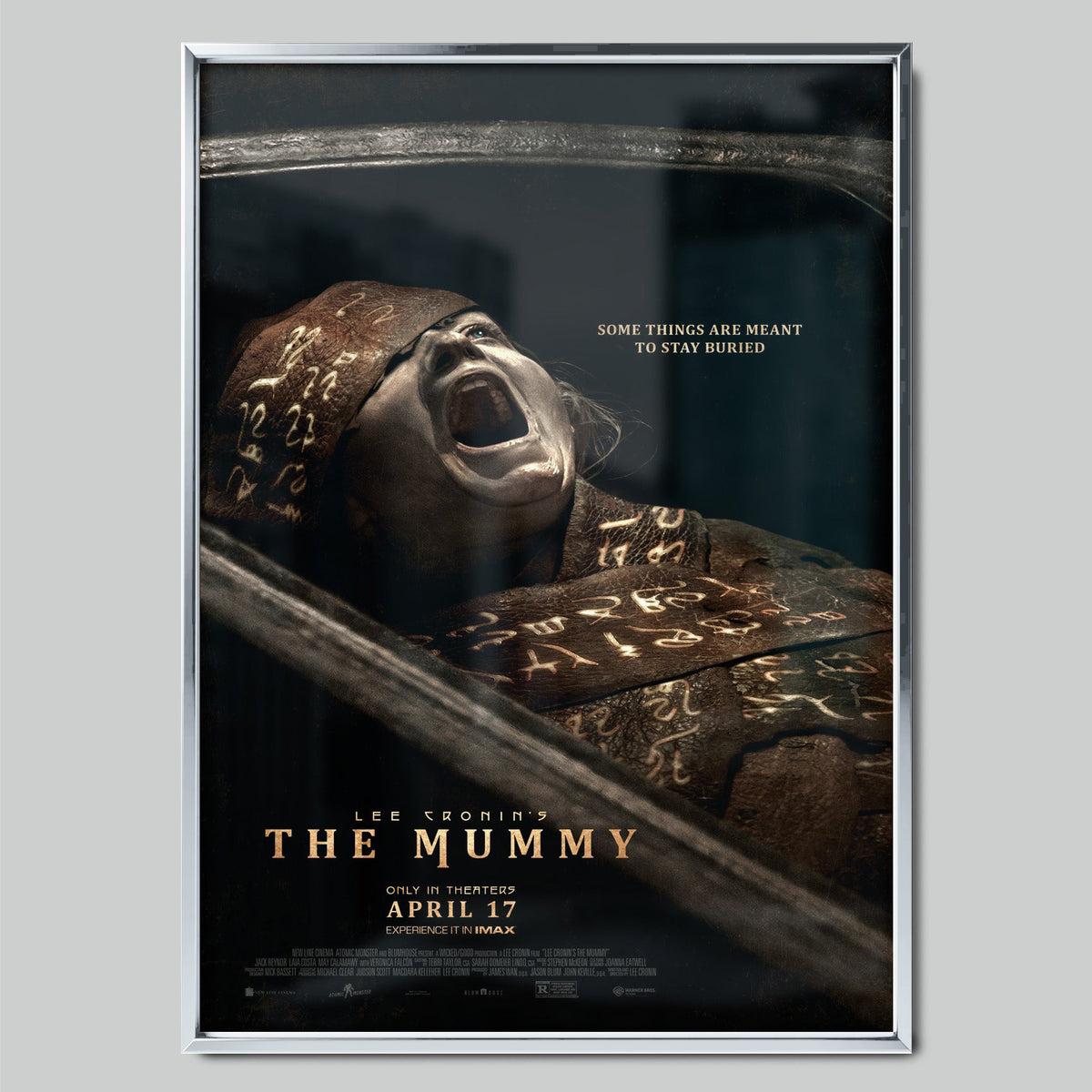 Lee Cronin's The Mummy филмов постер със сребриста рамка
