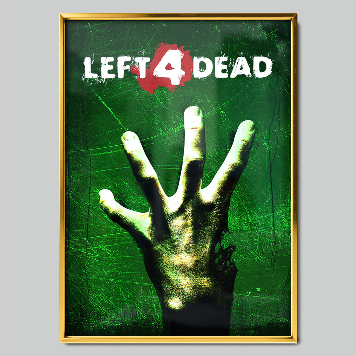 Left 4 Dead геймърски постер със златиста рамка