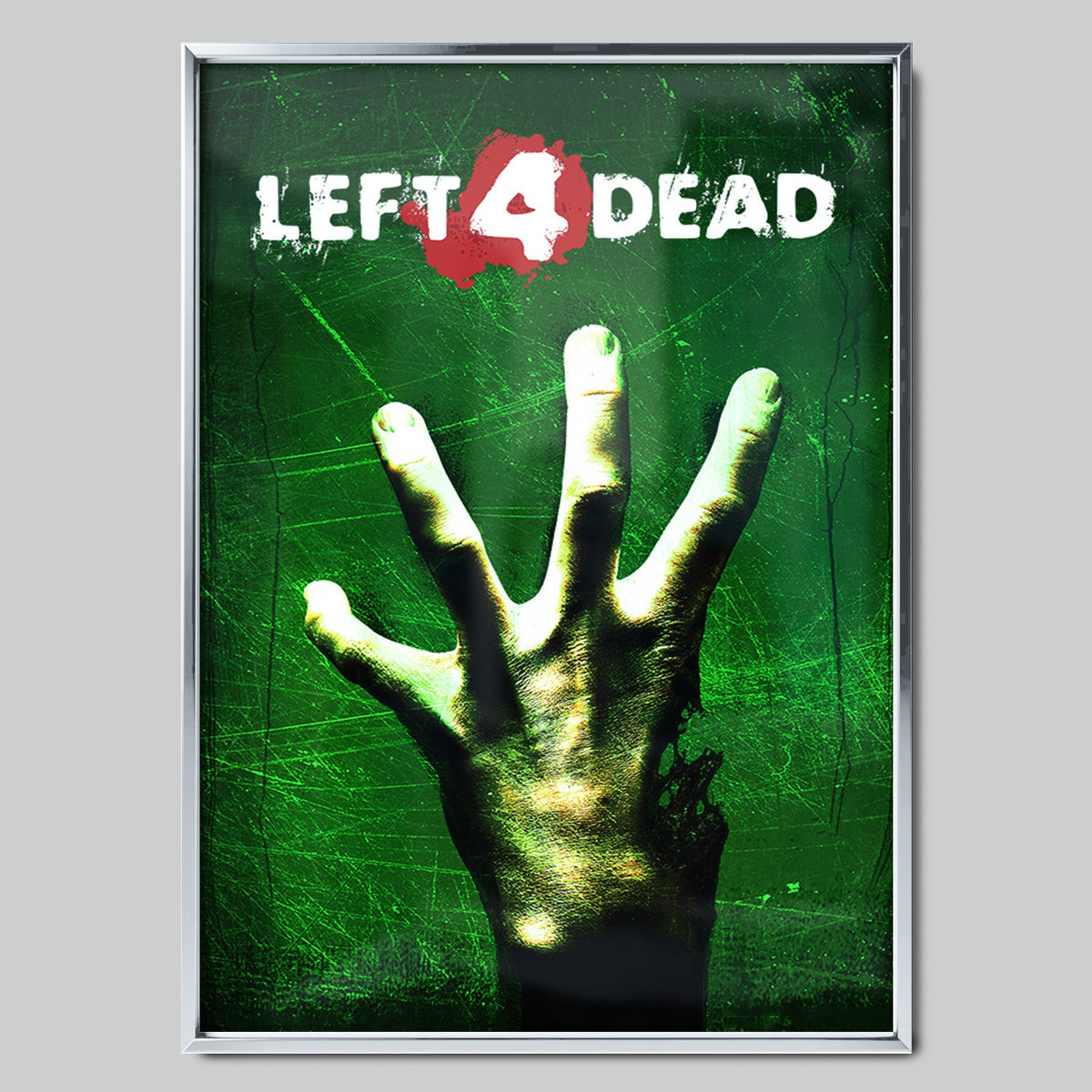 Left 4 Dead геймърски постер със сребриста рамка