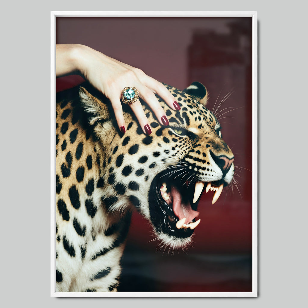 Leopard Luxe арт постер с бяла рамка