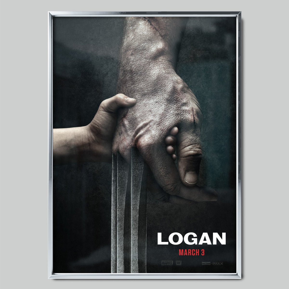 Logan 2017 филмов постер със сребриста рамка