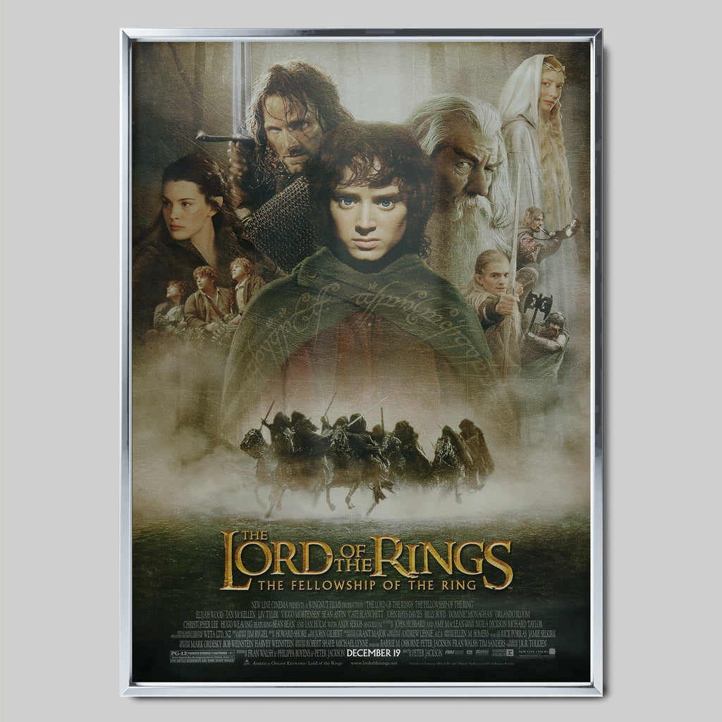 The Lord of the Rings: The Fellowship of the Ring филмов постер със сребриста рамка