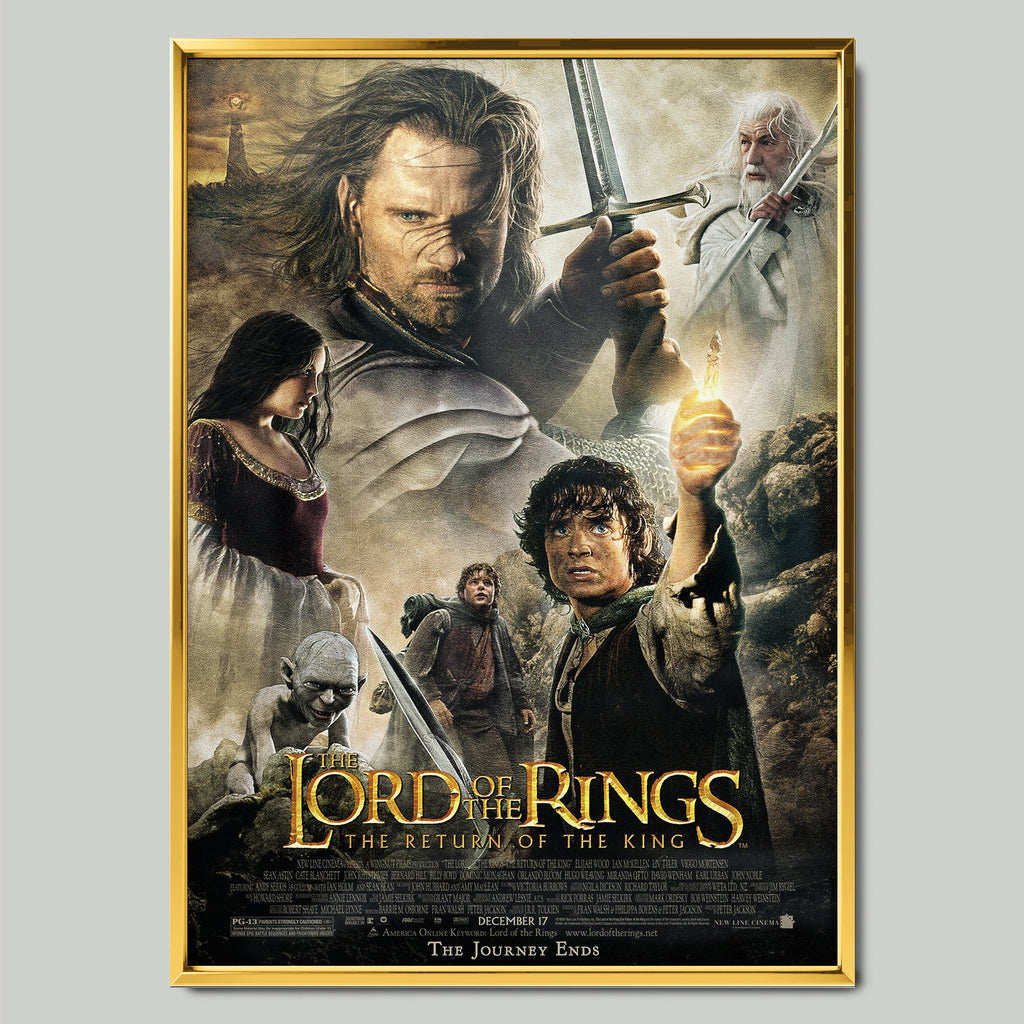 The Lord of the Rings: The Return of the King филмов постер със златиста рамка