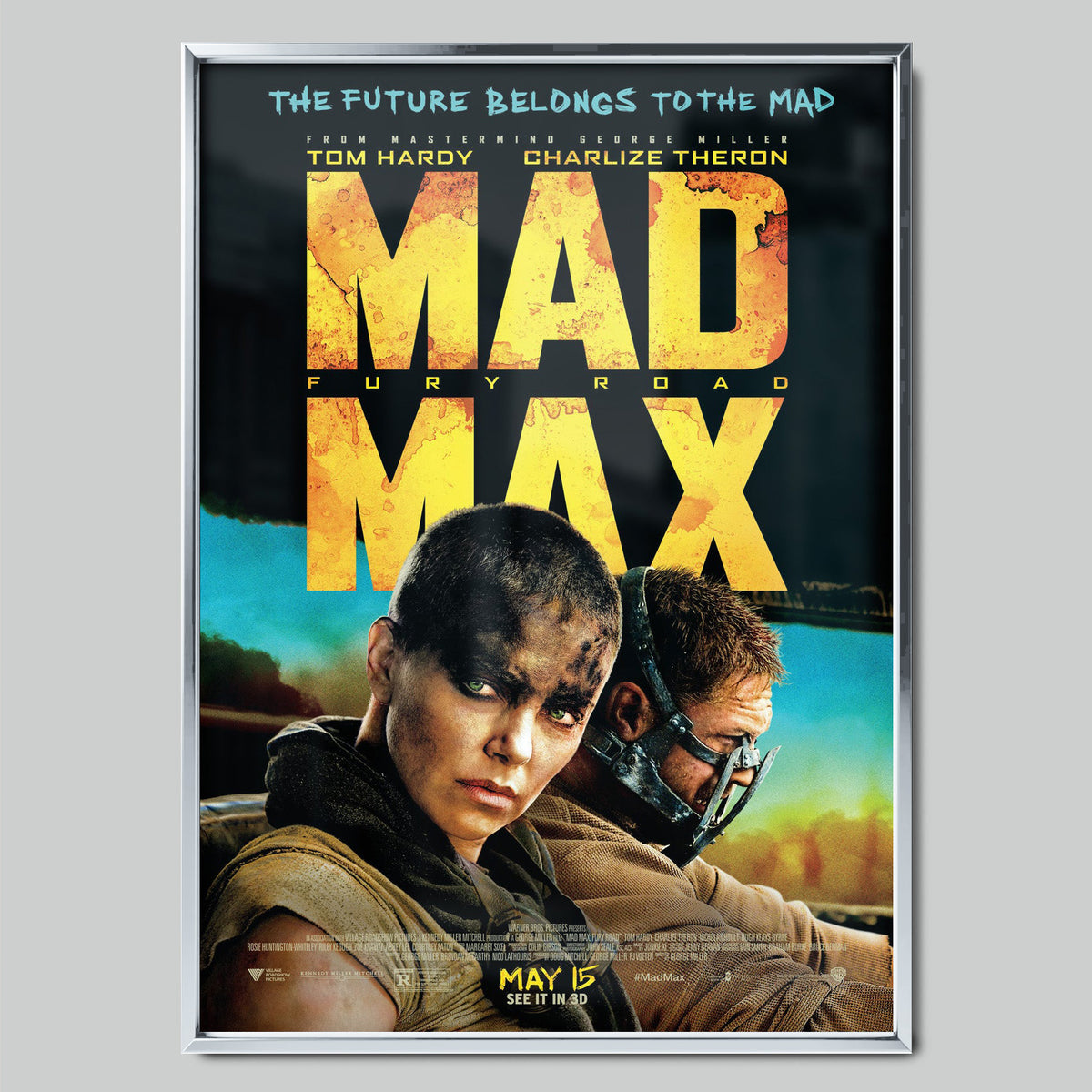 Mad Max: Fury Road филмов постер със сребриста рамка