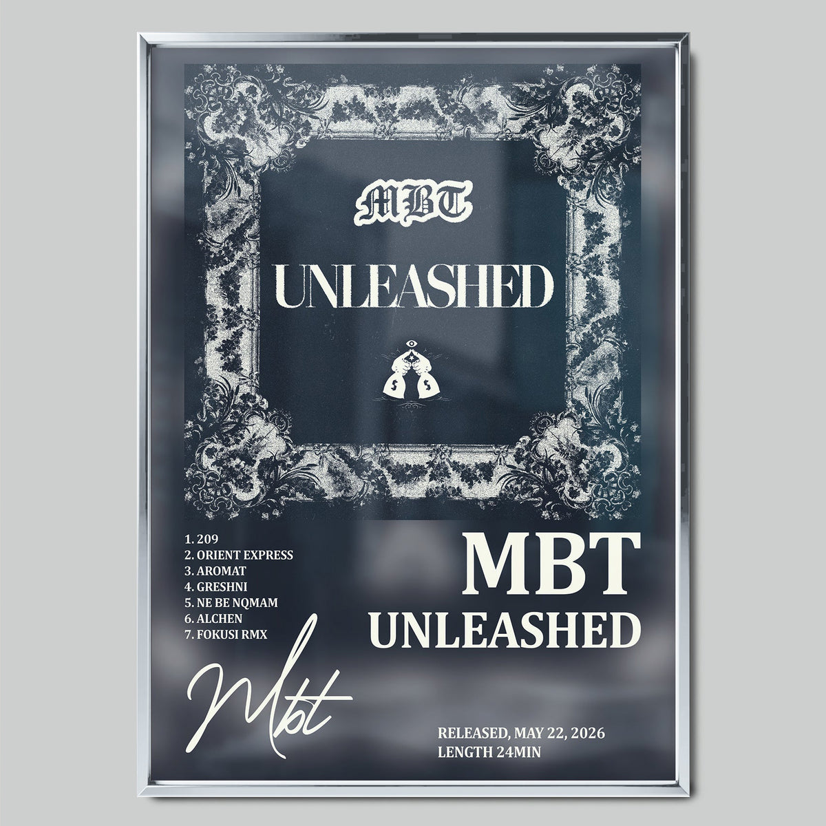 MBT - UNLEASHED музикален постер със сребриста рамка