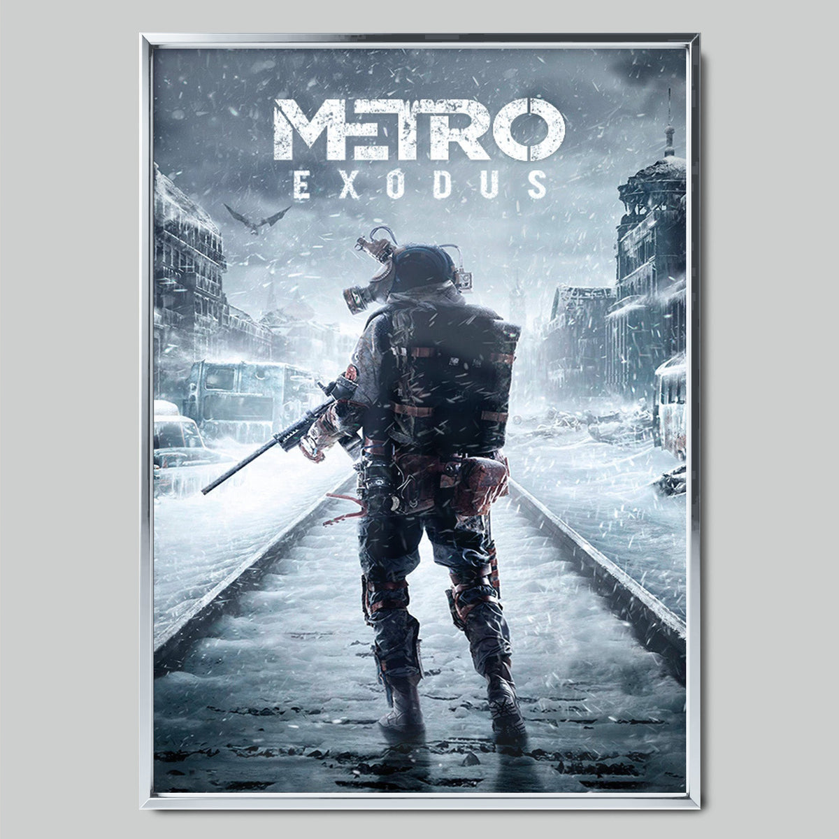 Metro Exodus геймърски постер със сребриста рамка