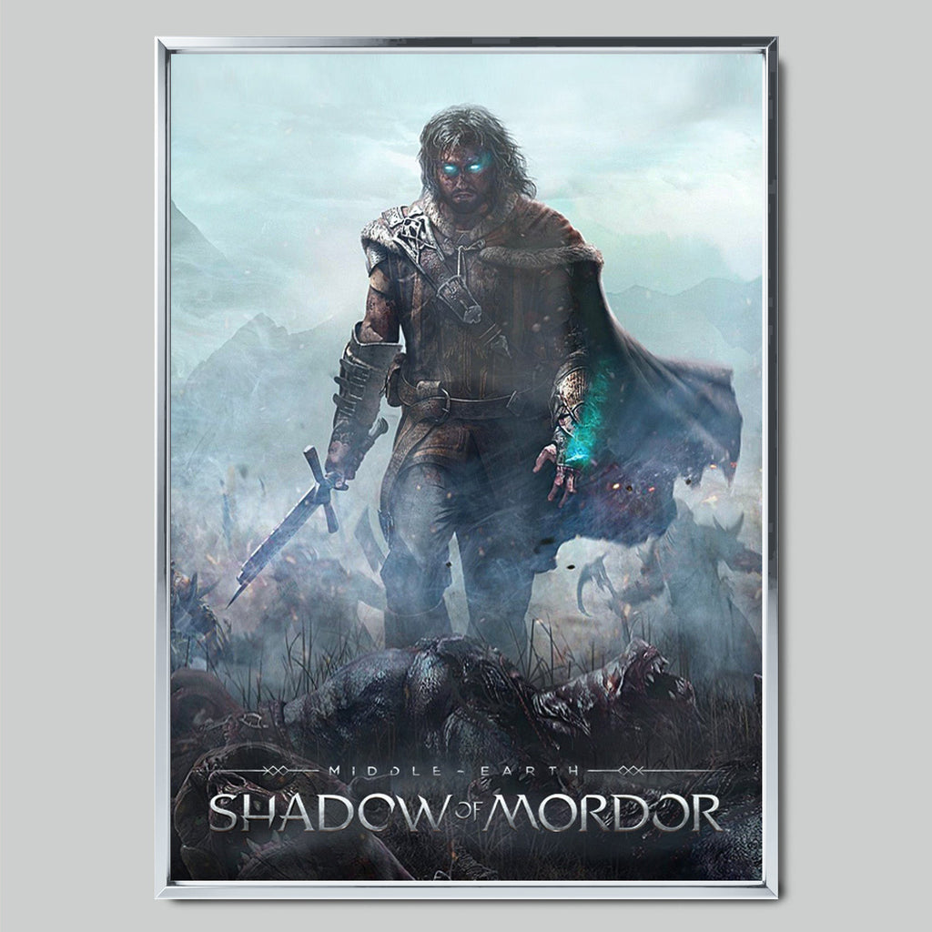 Middle-earth: Shadow of Mordor геймърски постер със сребриста рамка