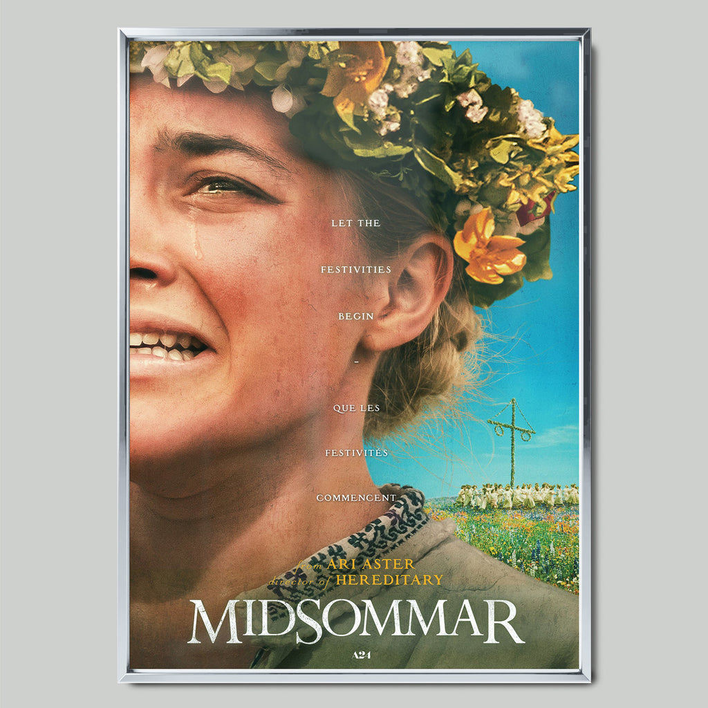 Midsommar (2019) филмов постер със сребриста рамка