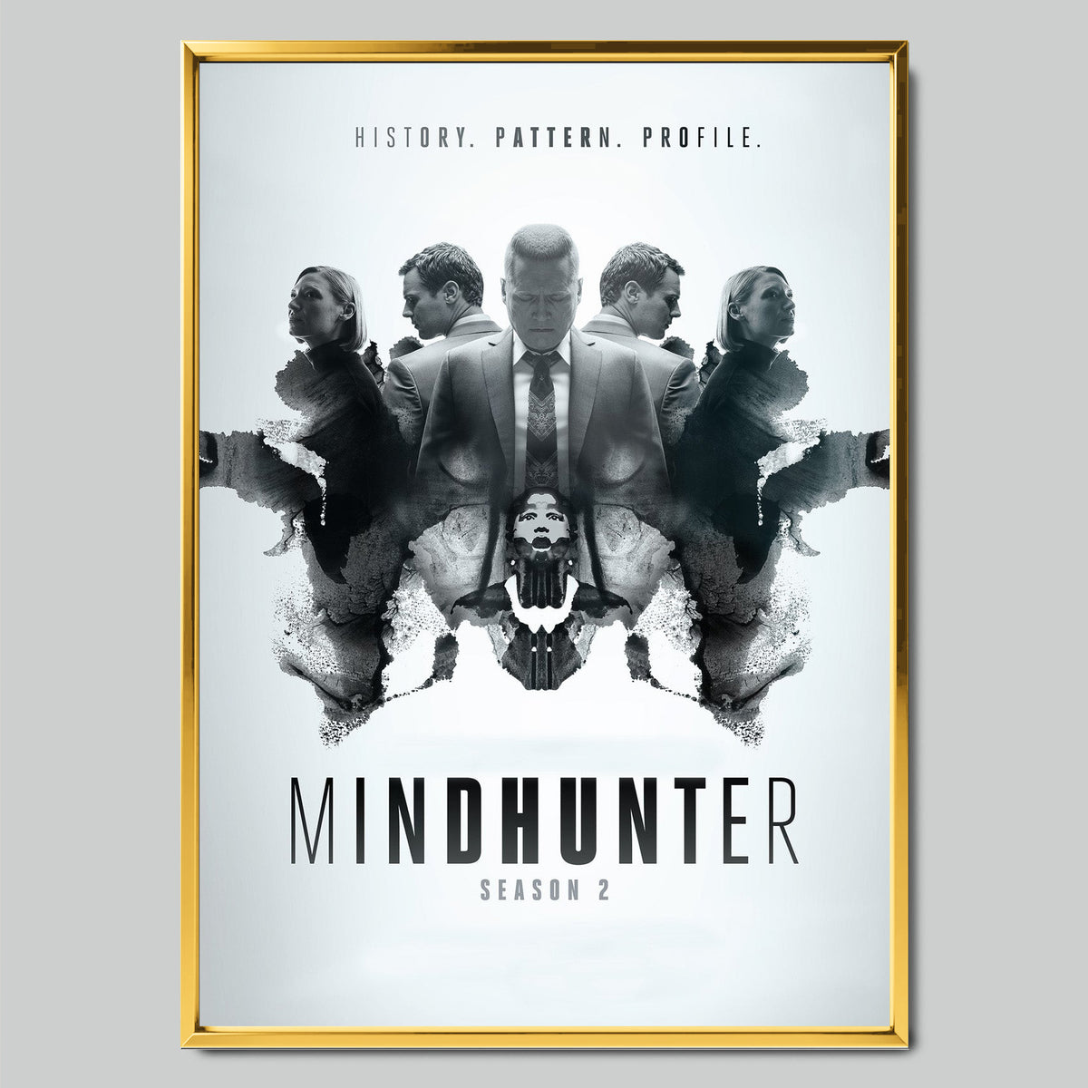 Mindhunter филмов постер със златиста рамка