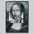 Mona Lollipop арт постер с черна рамка