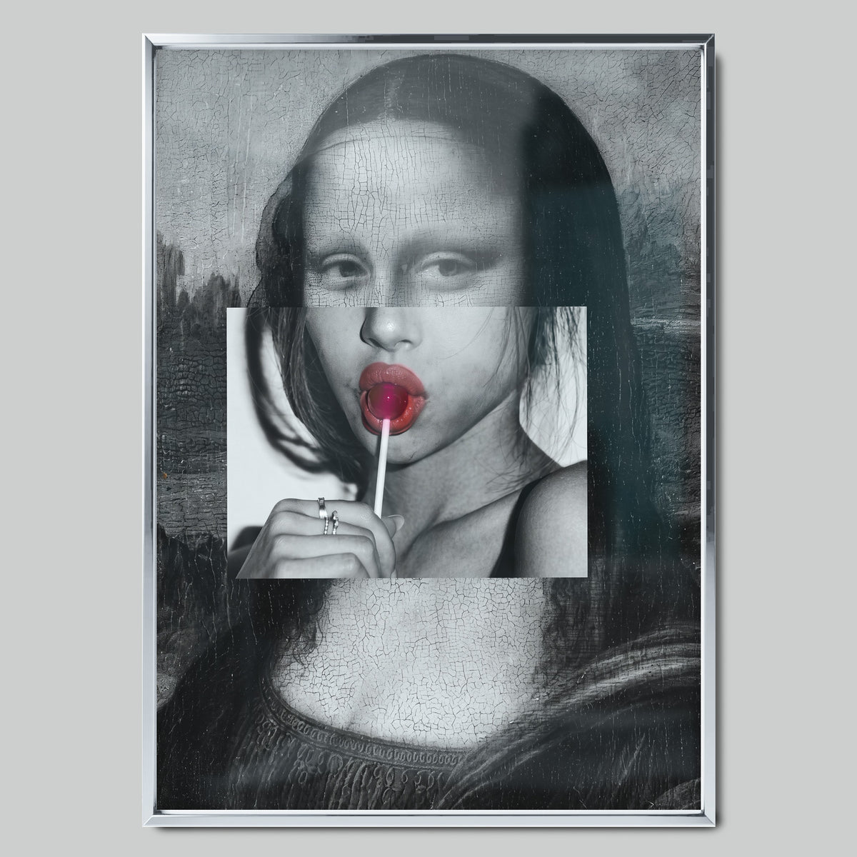 Mona Lollipop арт постер със сребриста рамка