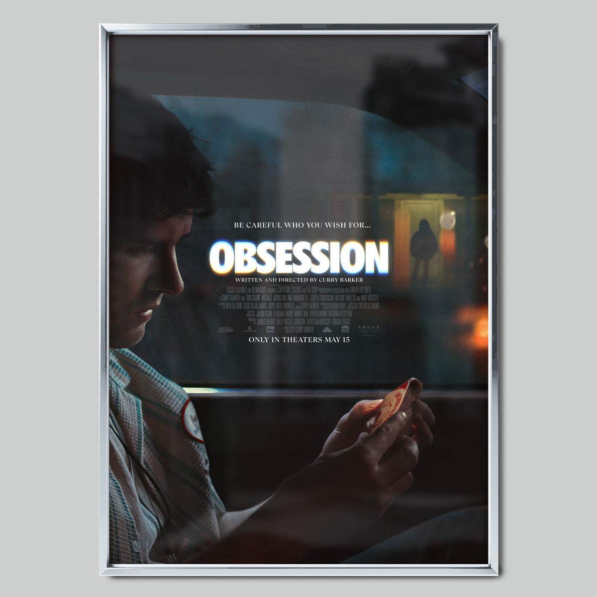Obsession 2025 филмов постер със сребриста рамка