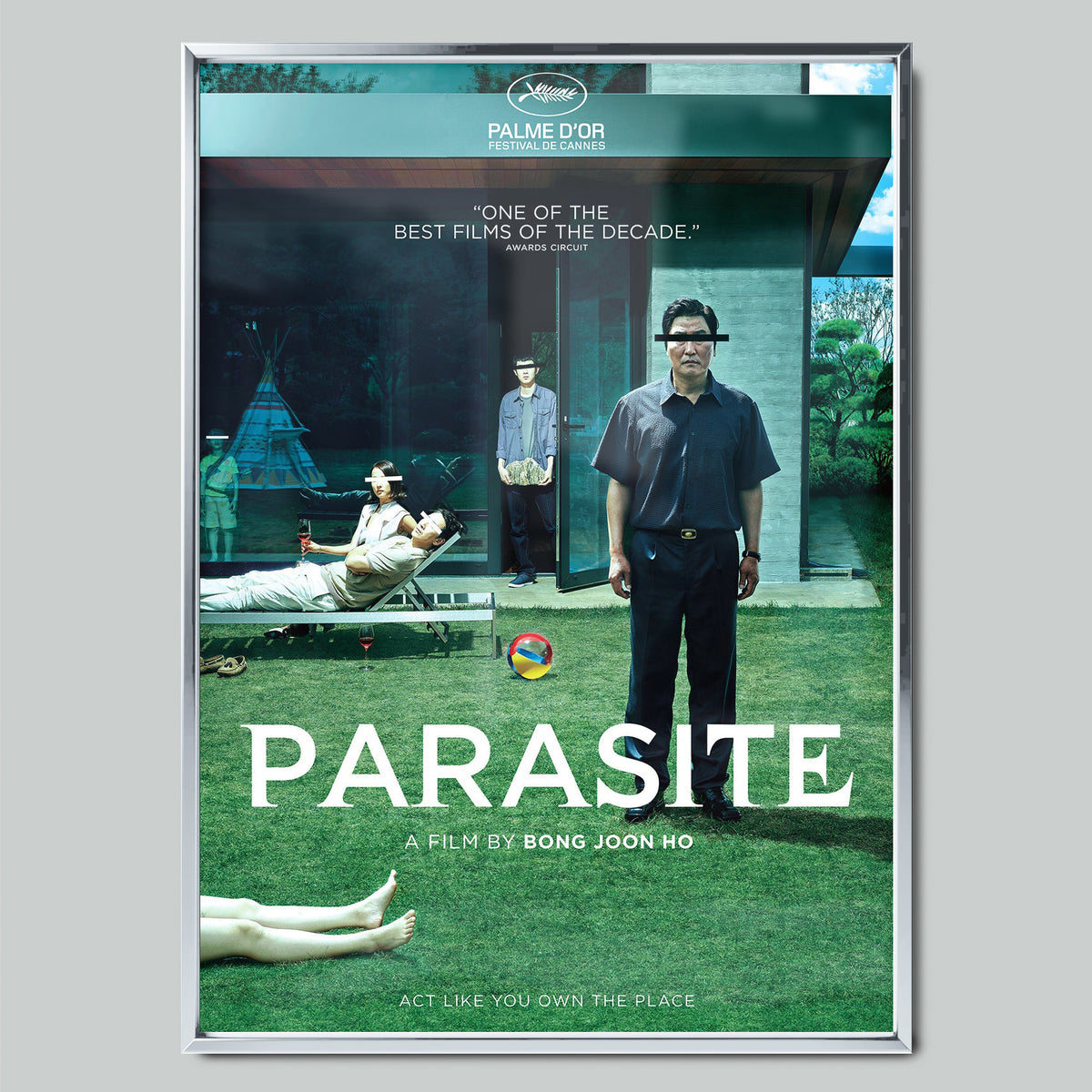 Parasite филмов постер със сребриста рамка