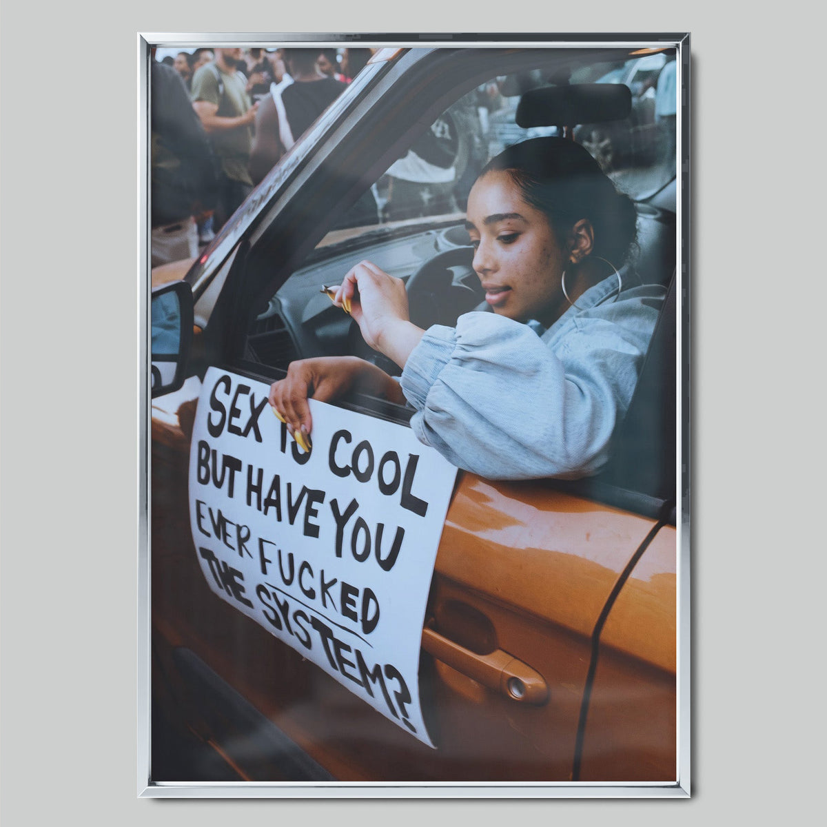 Rebel Note арт постер със сребриста рамка