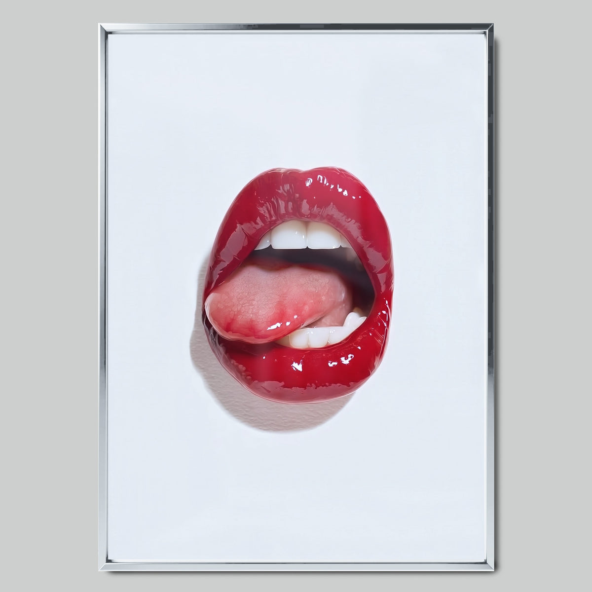 Red Gloss арт постер със сребриста рамка