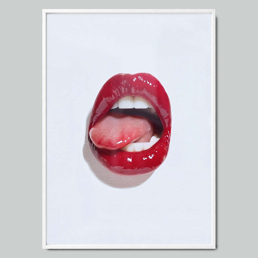 Red Gloss арт постер с бяла рамка