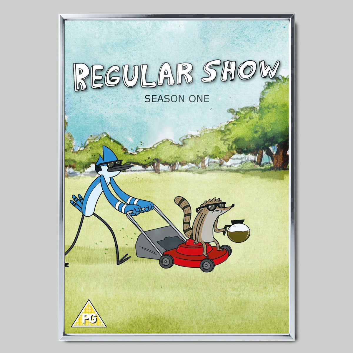 Regular Show филмов постер със сребриста рамка