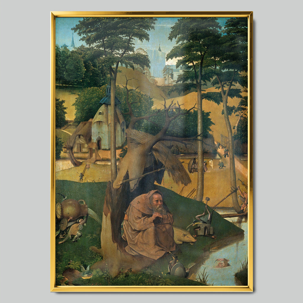 Renaissance Pastoral Landscape арт постер със златиста рамка