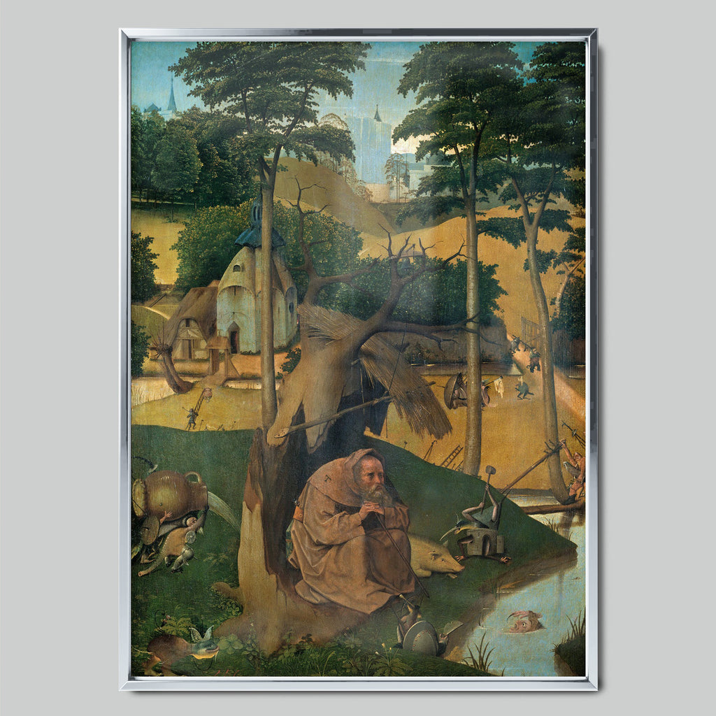 Renaissance Pastoral Landscape арт постер със сребриста рамка