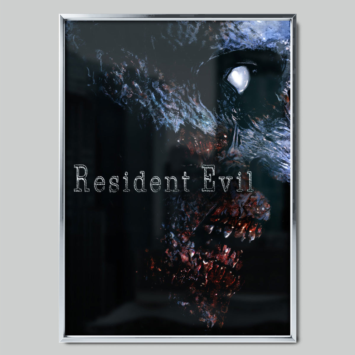 Resident Evil геймърски постер със сребриста рамка