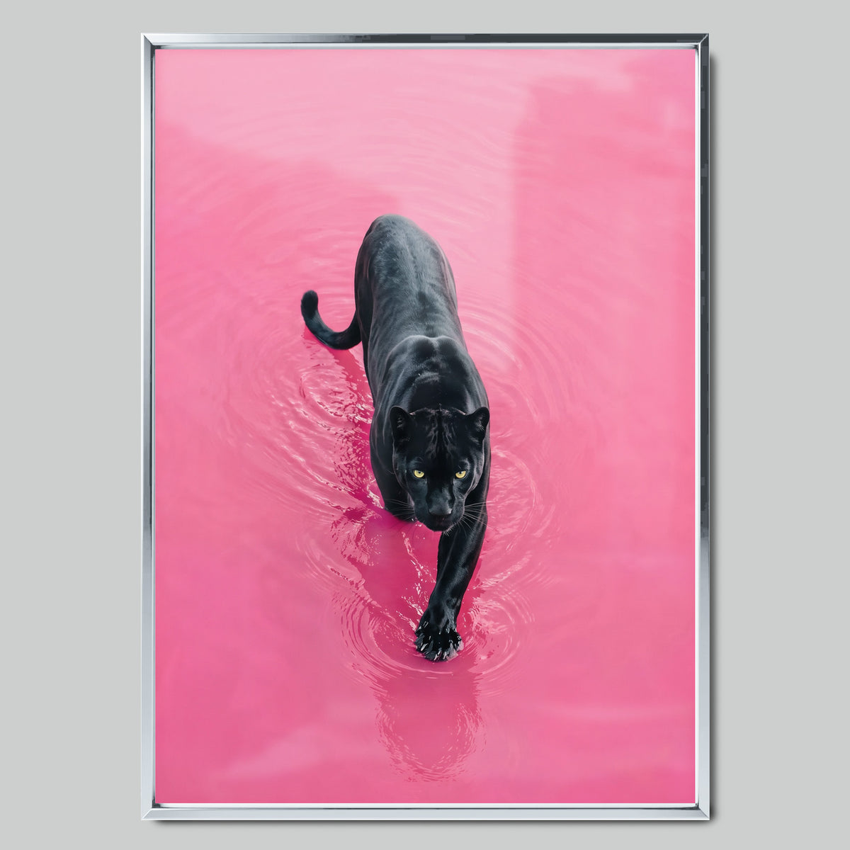 Rose Panther арт постер със сребриста рамка