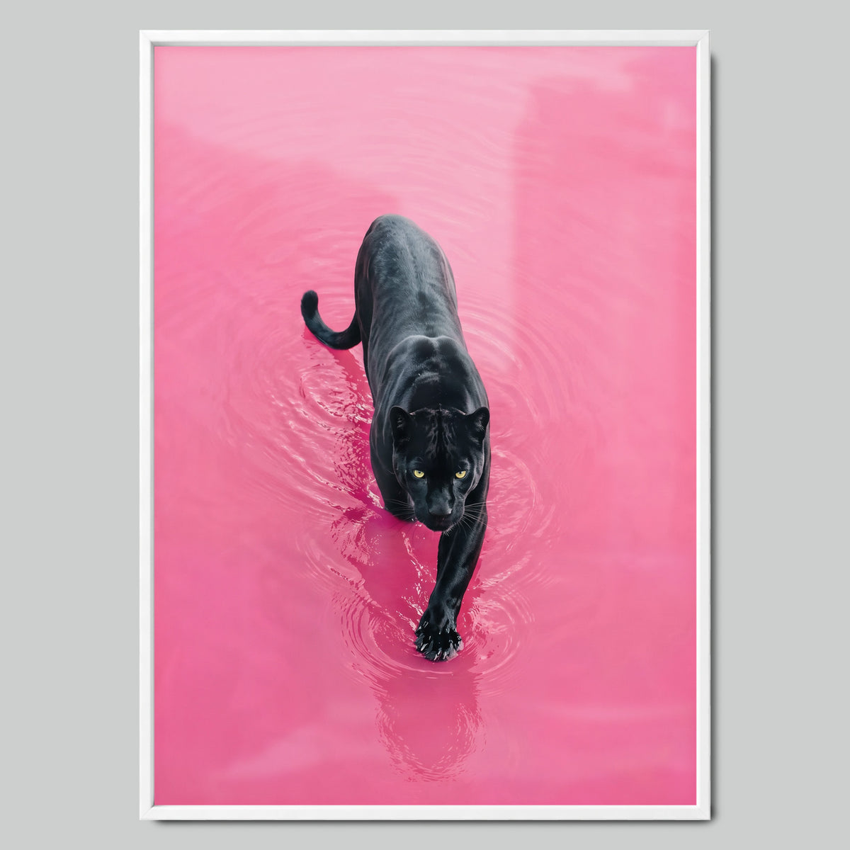 Rose Panther арт постер с бяла рамка
