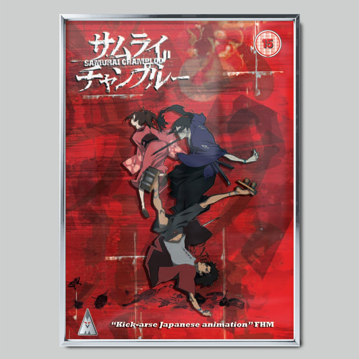 Samurai Champloo аниме постер със сребриста рамка