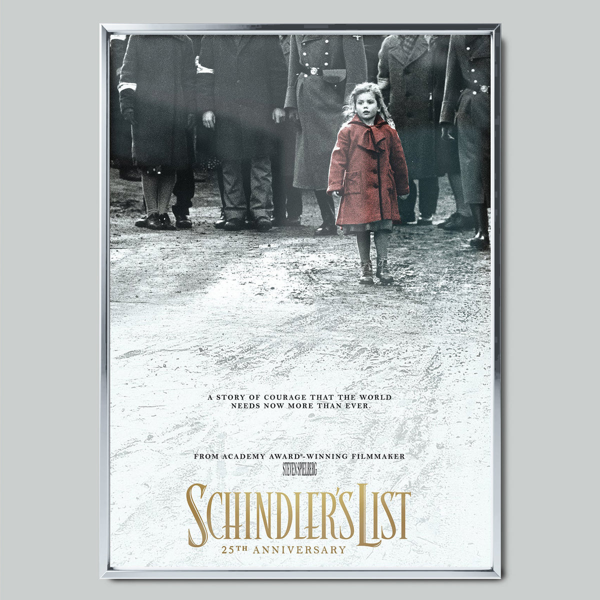 Schindler's List филмов постер със сребриста рамка