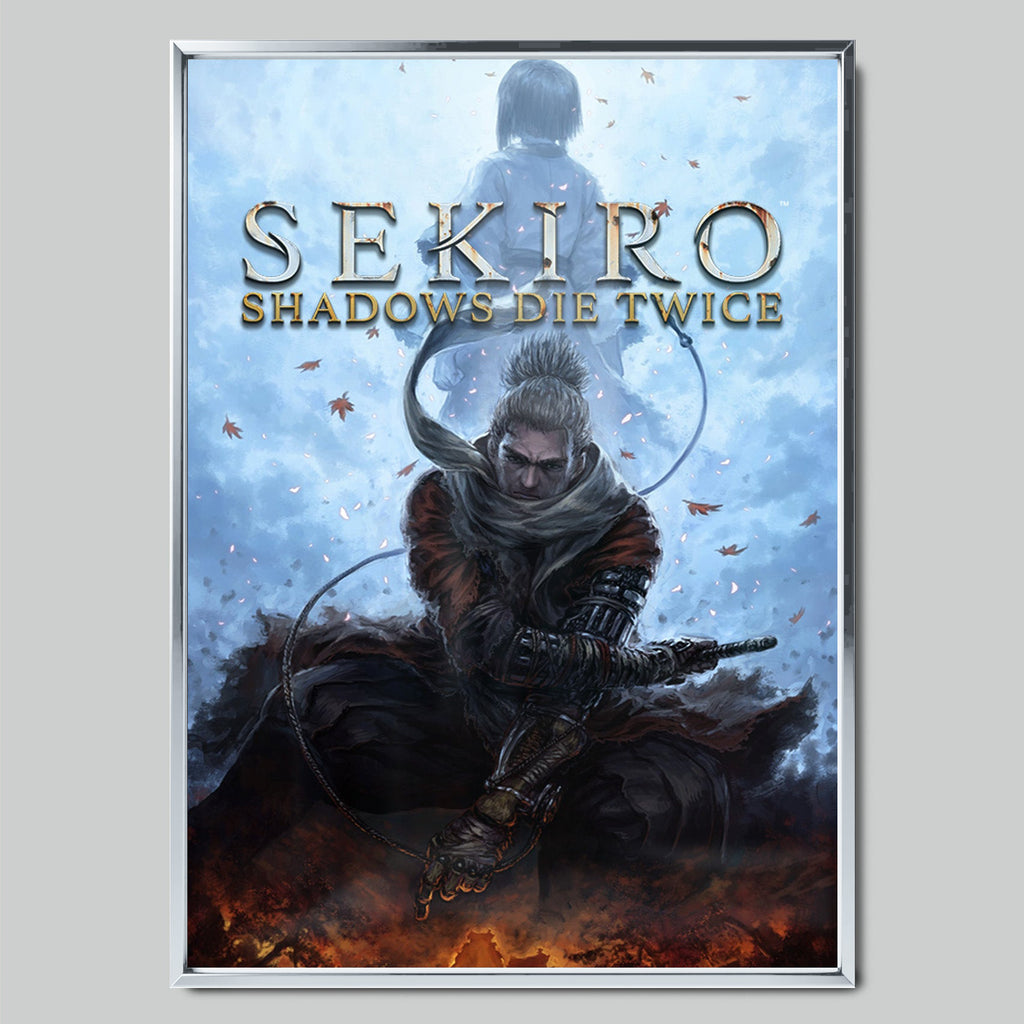 Sekiro: Shadows Die Twice геймърски постер със сребриста рамка