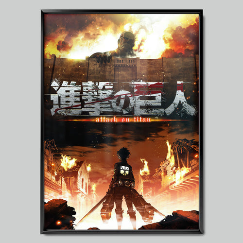 Attack On Titan промо пакет постери с черна рамка