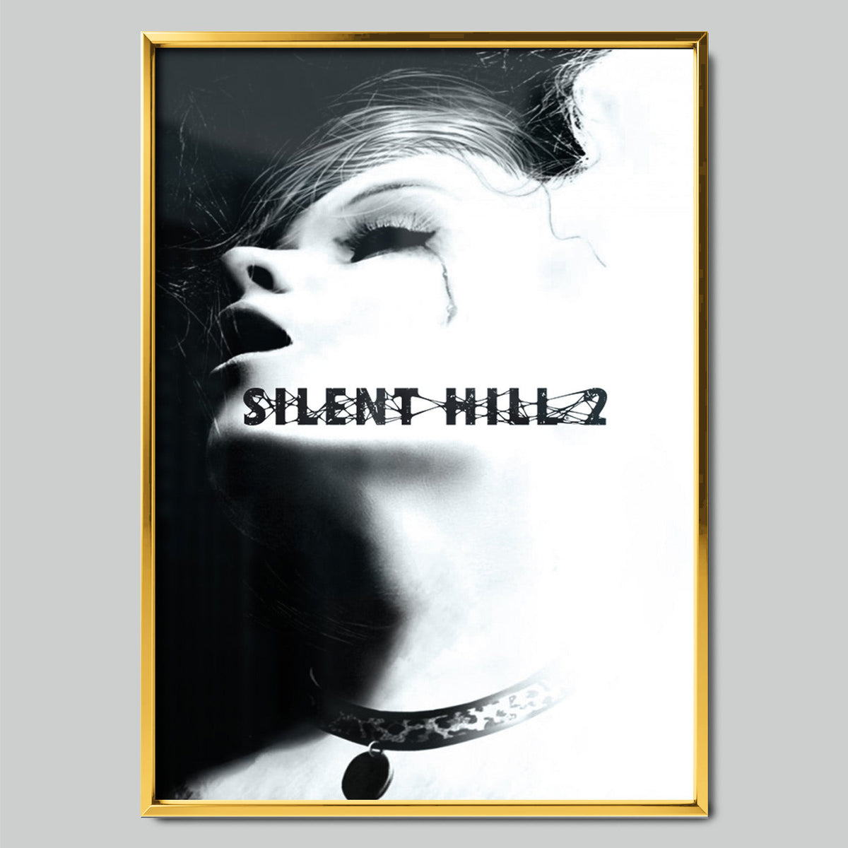 Silent Hill 2 геймърски постер със златиста рамка