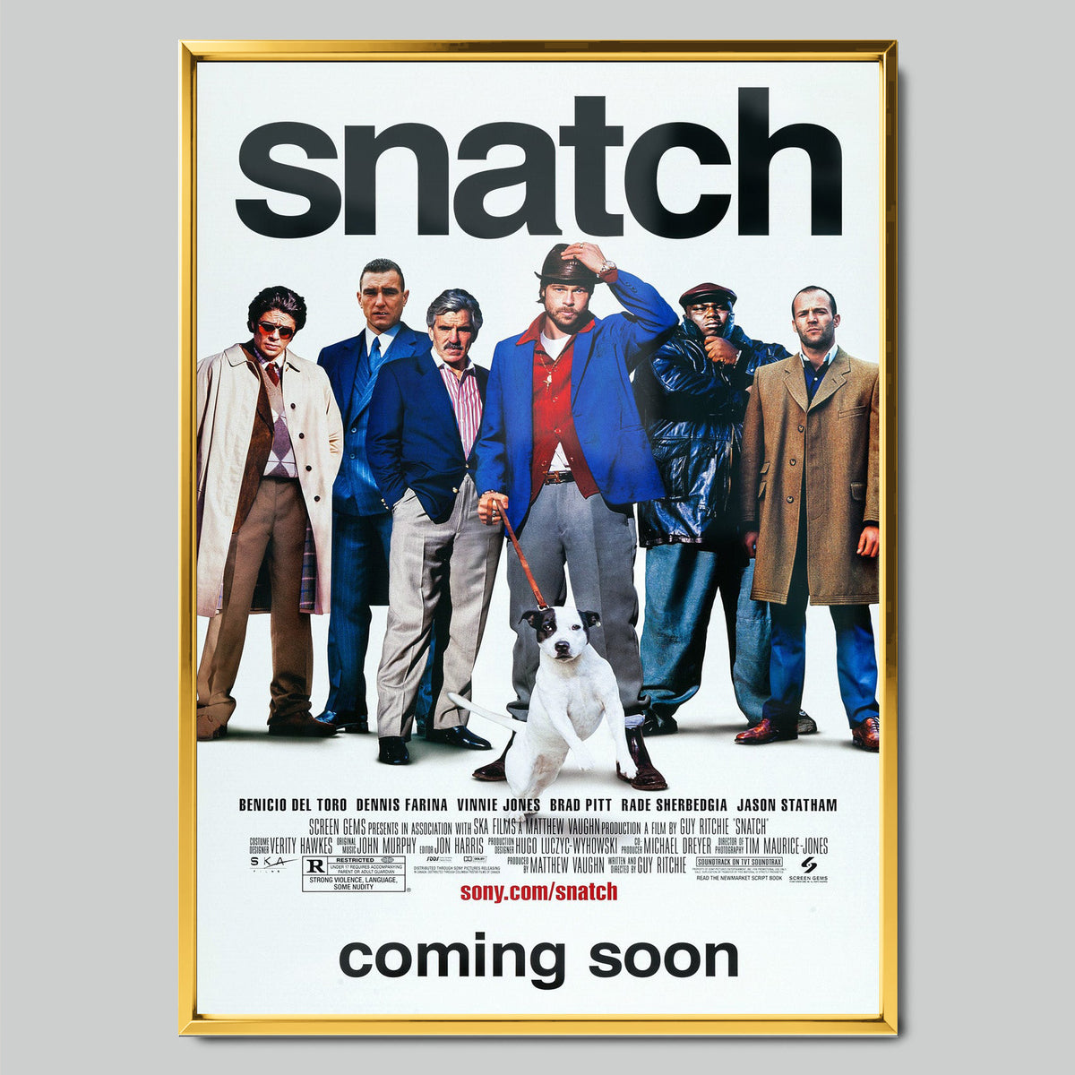 Snatch филмов постер със златиста рамка