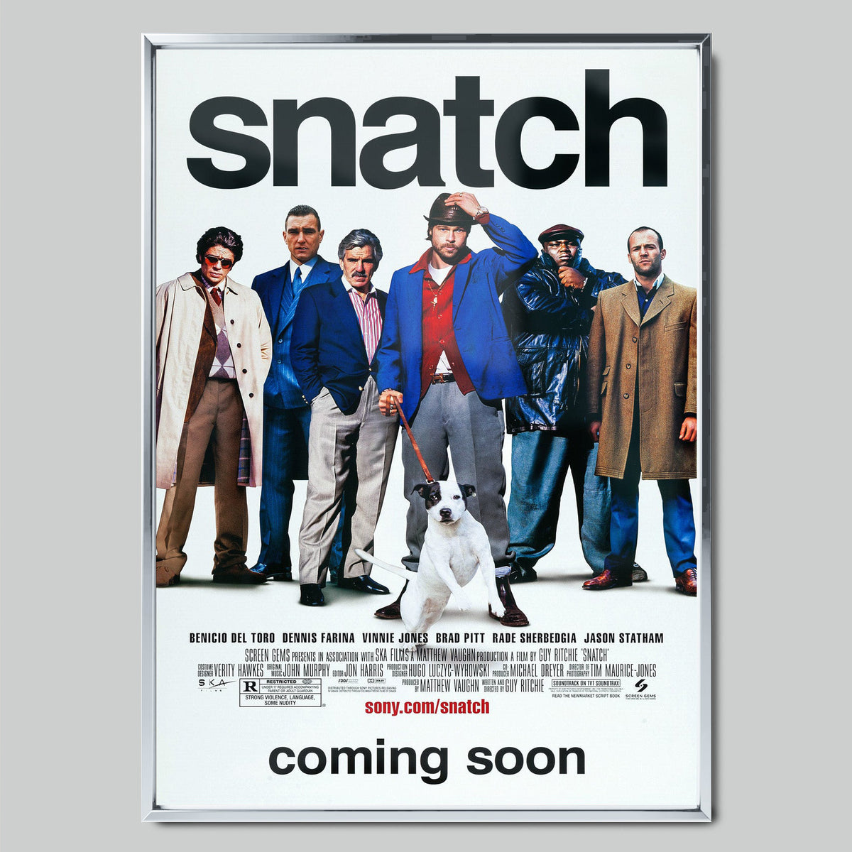 Snatch филмов постер със сребриста рамка