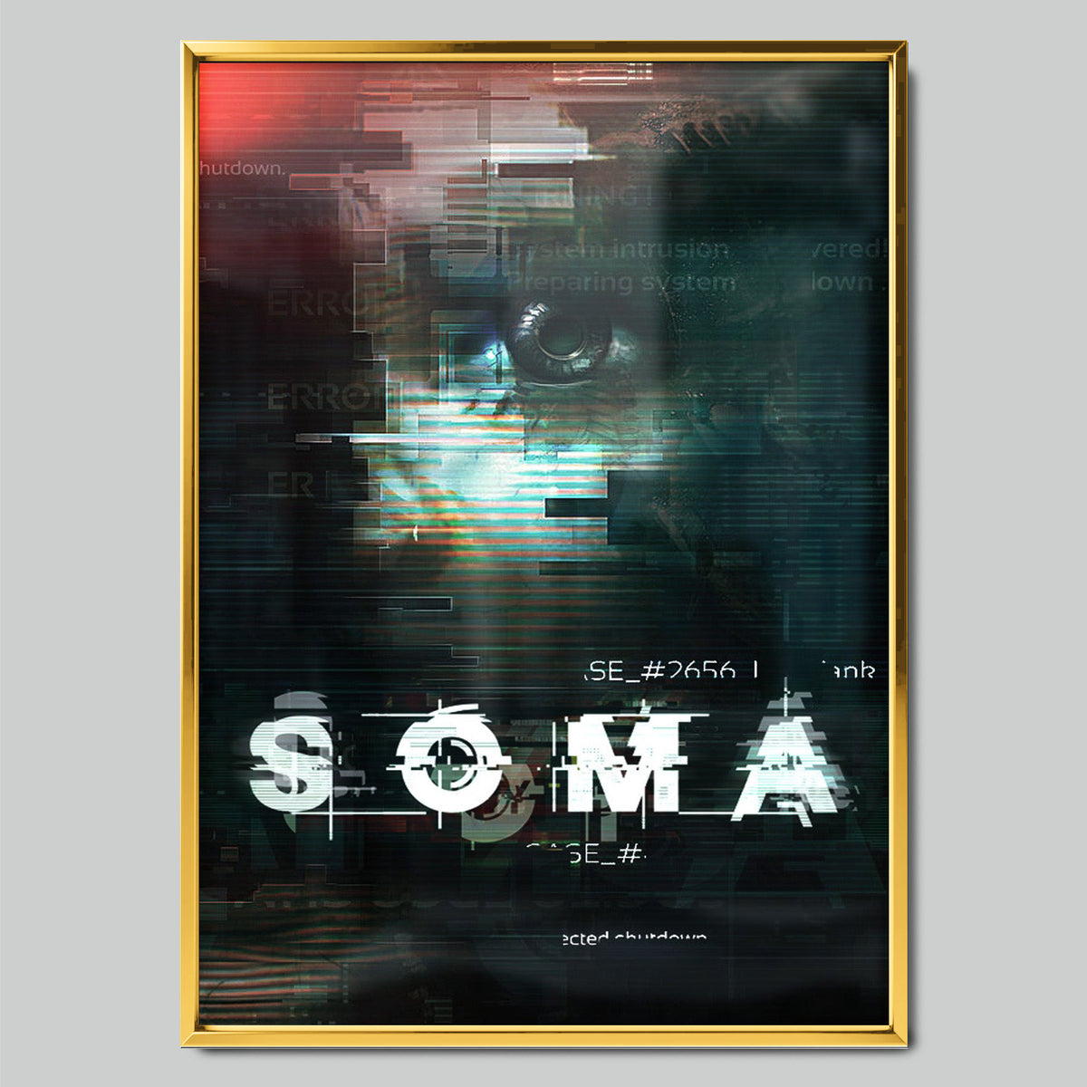 SOMA геймърски постер със златиста рамка
