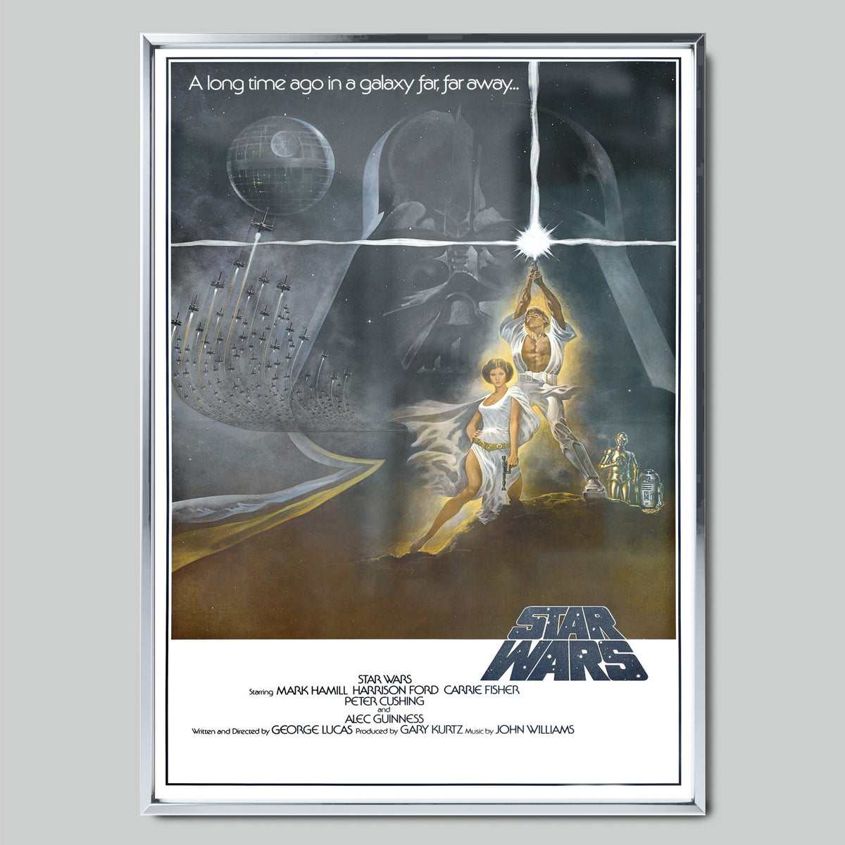 Star Wars: A New Hope филмов постер със сребриста рамка