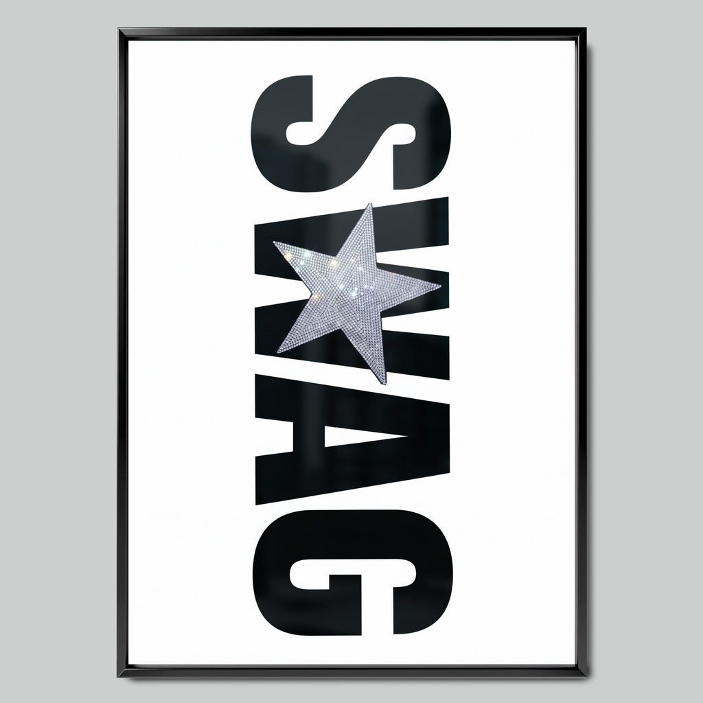 Swag Star арт постер с черна рамка
