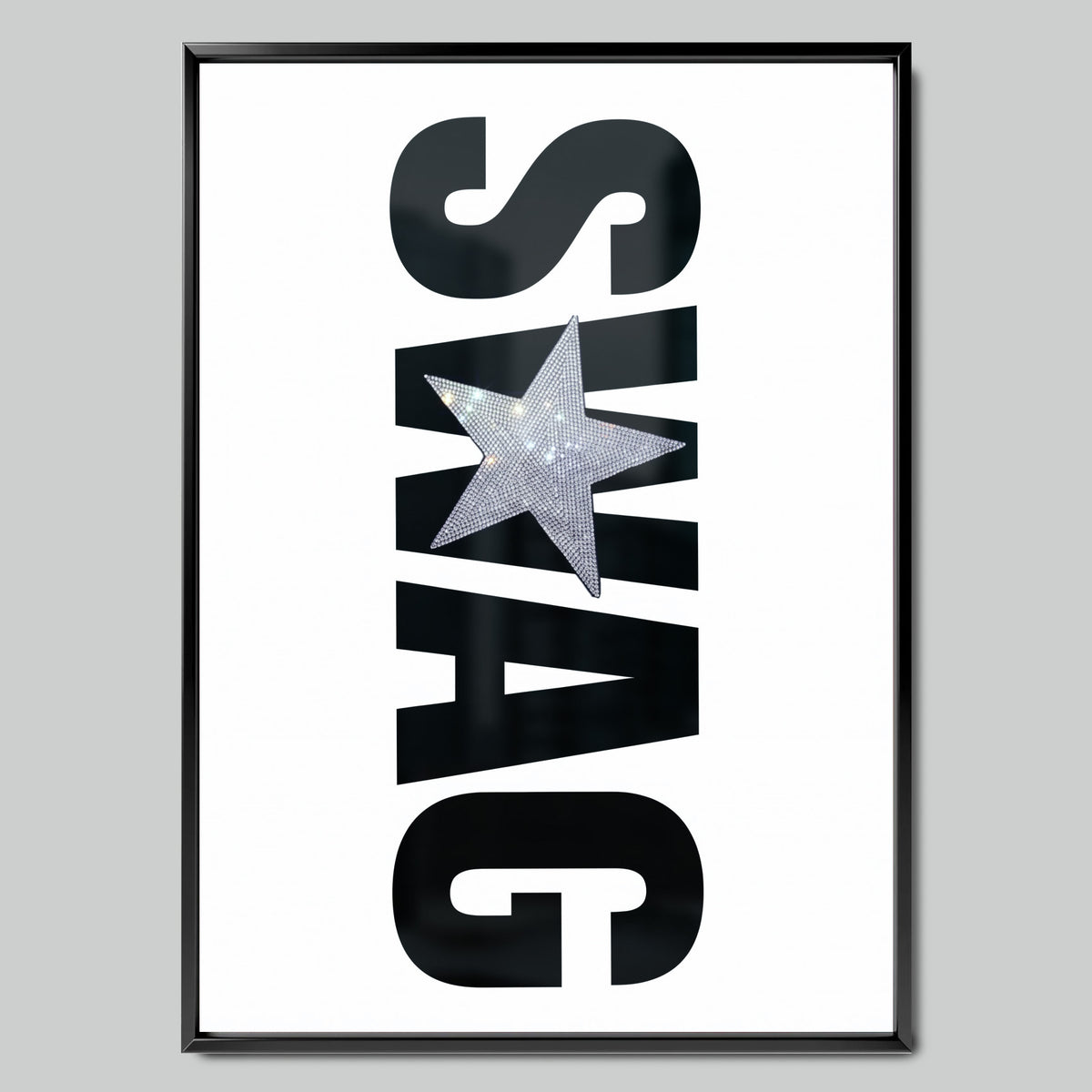 Swag Star арт постер с черна рамка