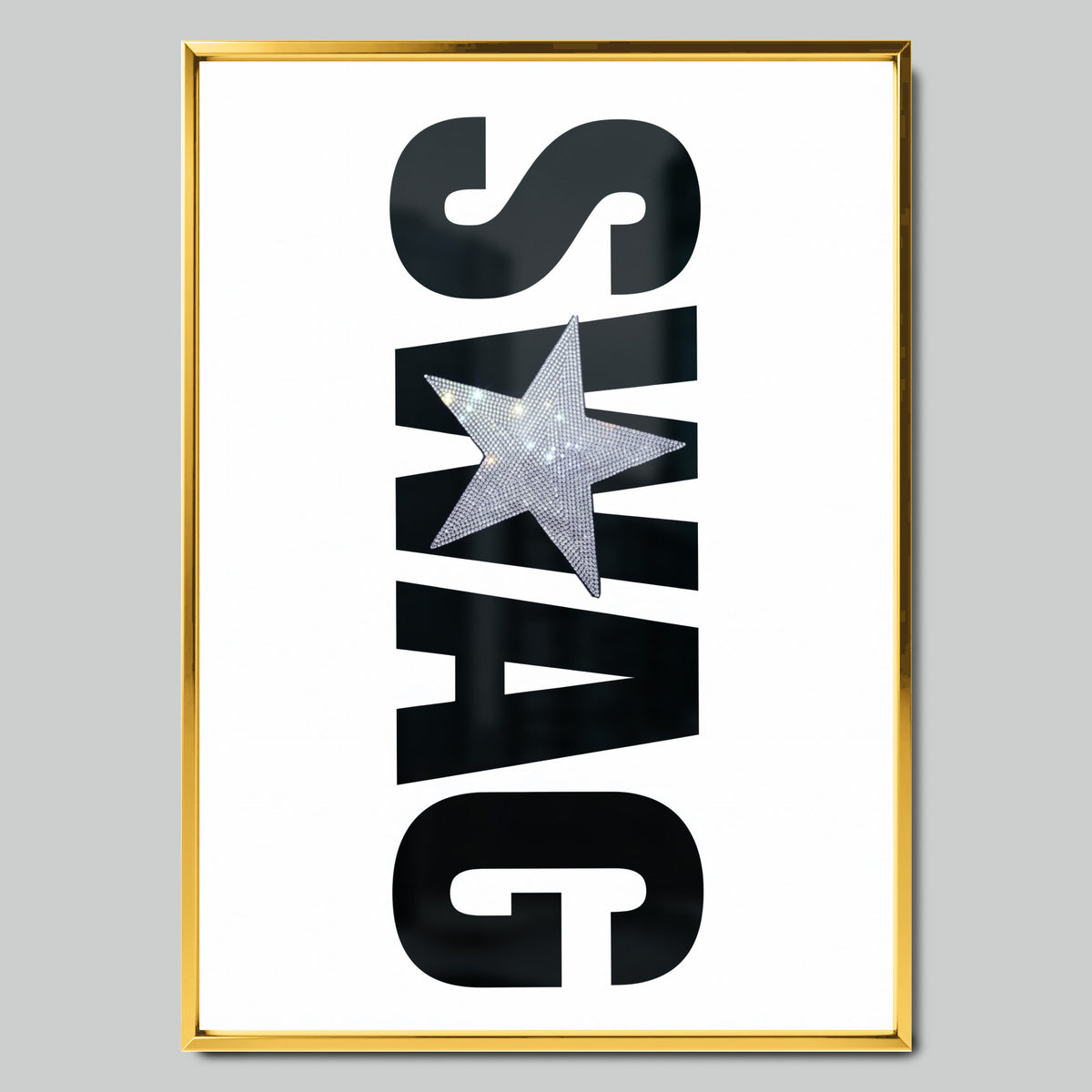 Swag Star арт постер със златиста рамка