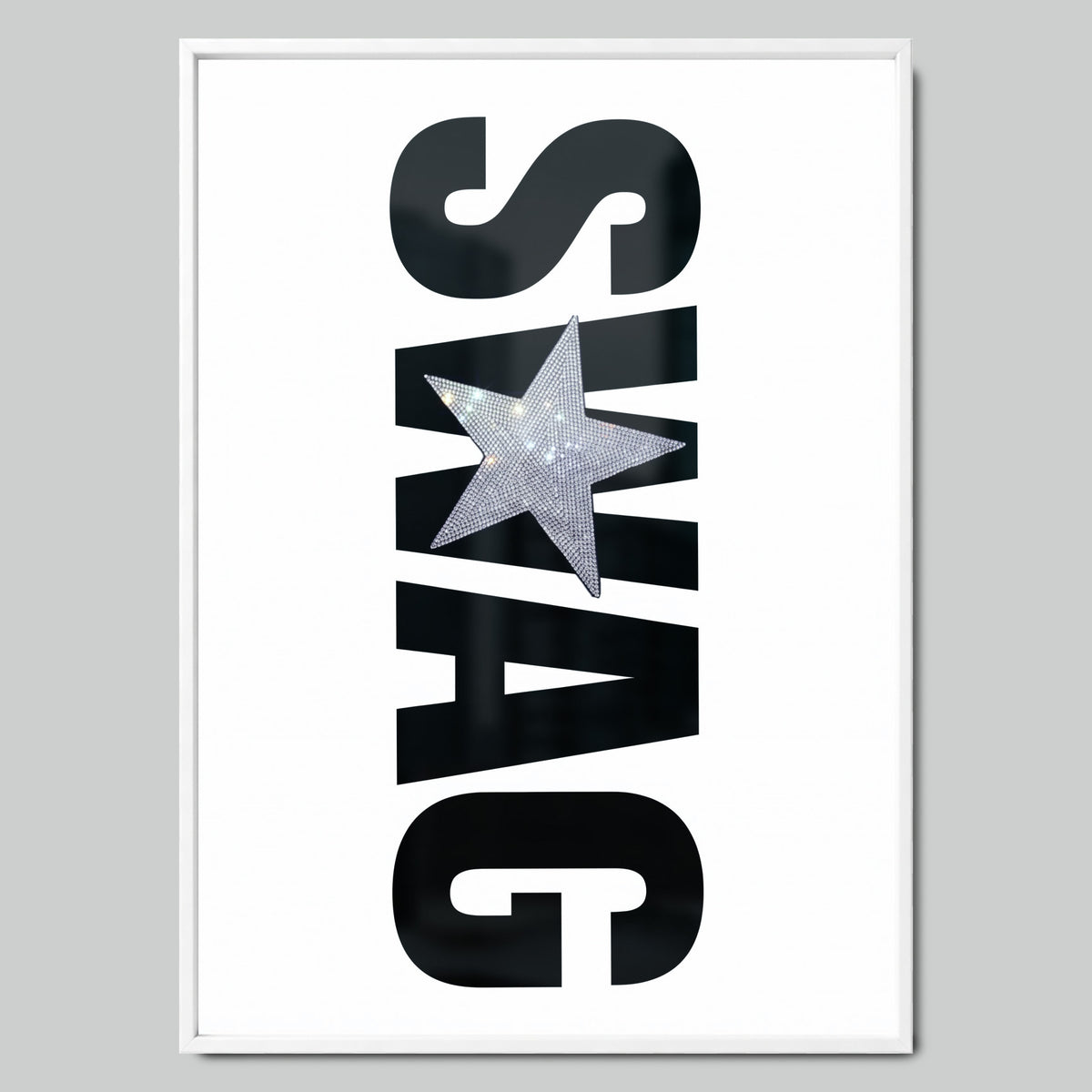 Swag Star арт постер с бяла рамка