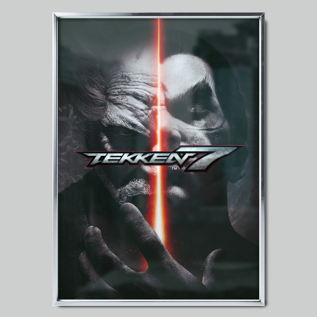 Tekken 7 геймърски постер със сребриста рамка