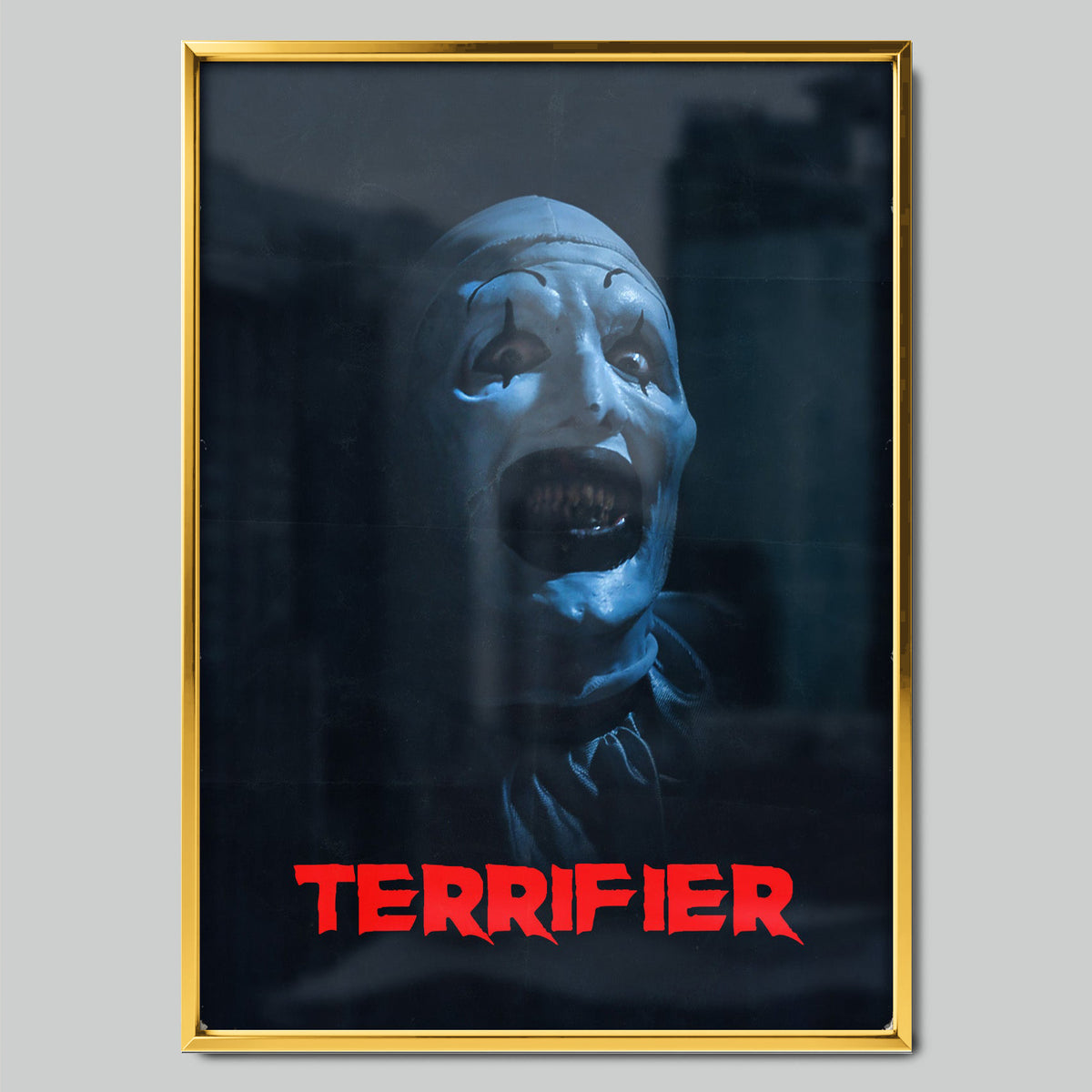 Terrifier филмов постер със златиста рамка