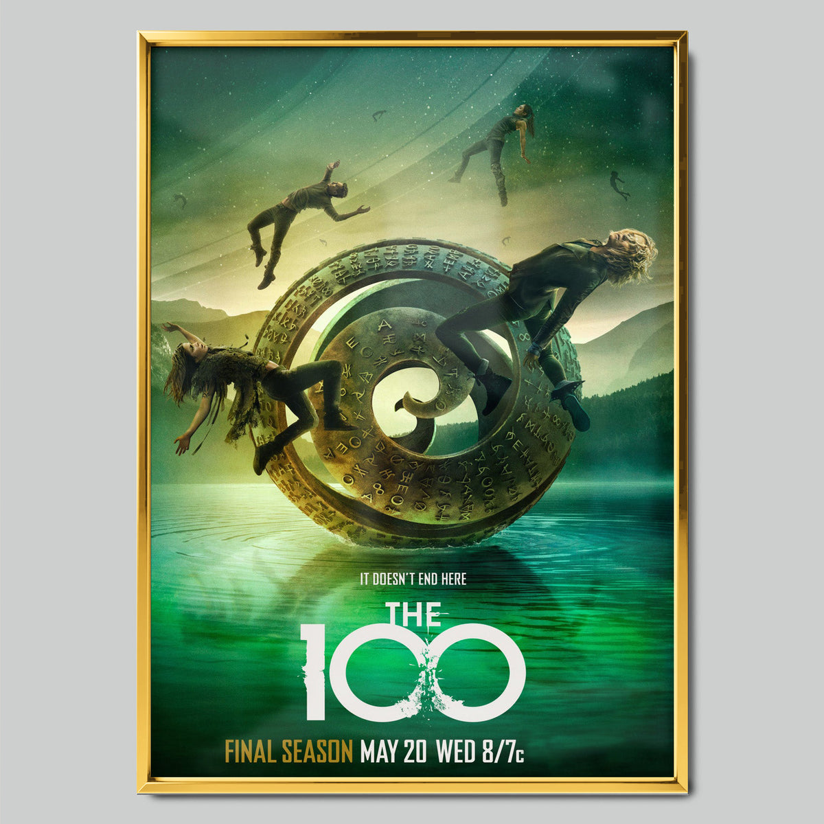 The 100 филмов постер със златиста рамка