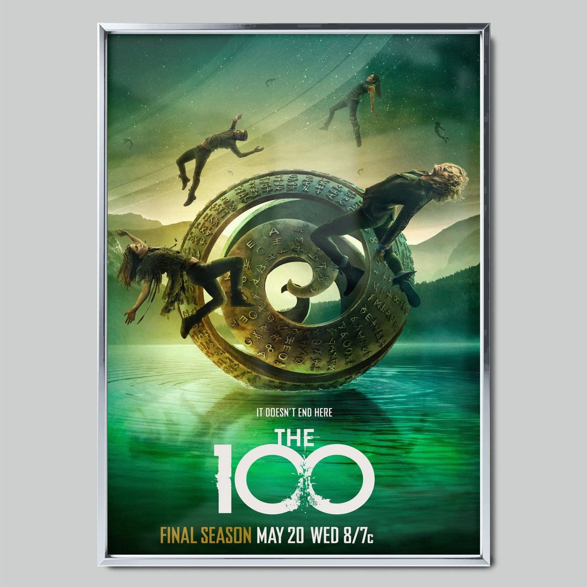 The 100 филмов постер със сребриста рамка