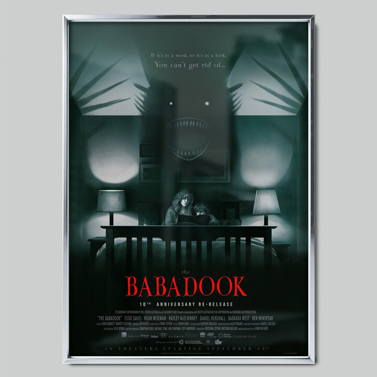 The Babadook филмов постер със сребриста рамка