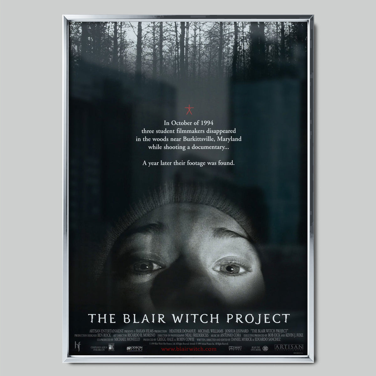 The Blair Witch Project филмов постер със сребриста рамка