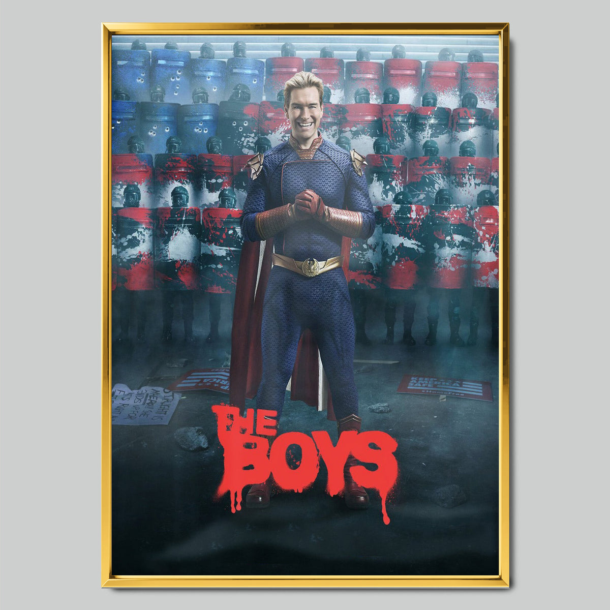 The Boys филмов постер със златиста рамка