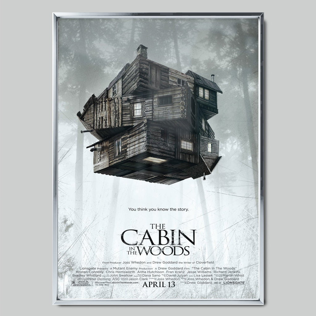 The Cabin in the Woods филмов постер със сребриста рамка