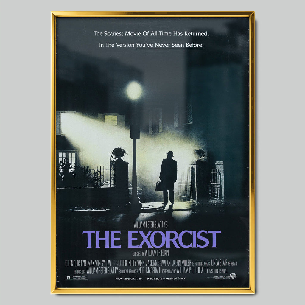 The Exorcist филмов постер със златиста рамка