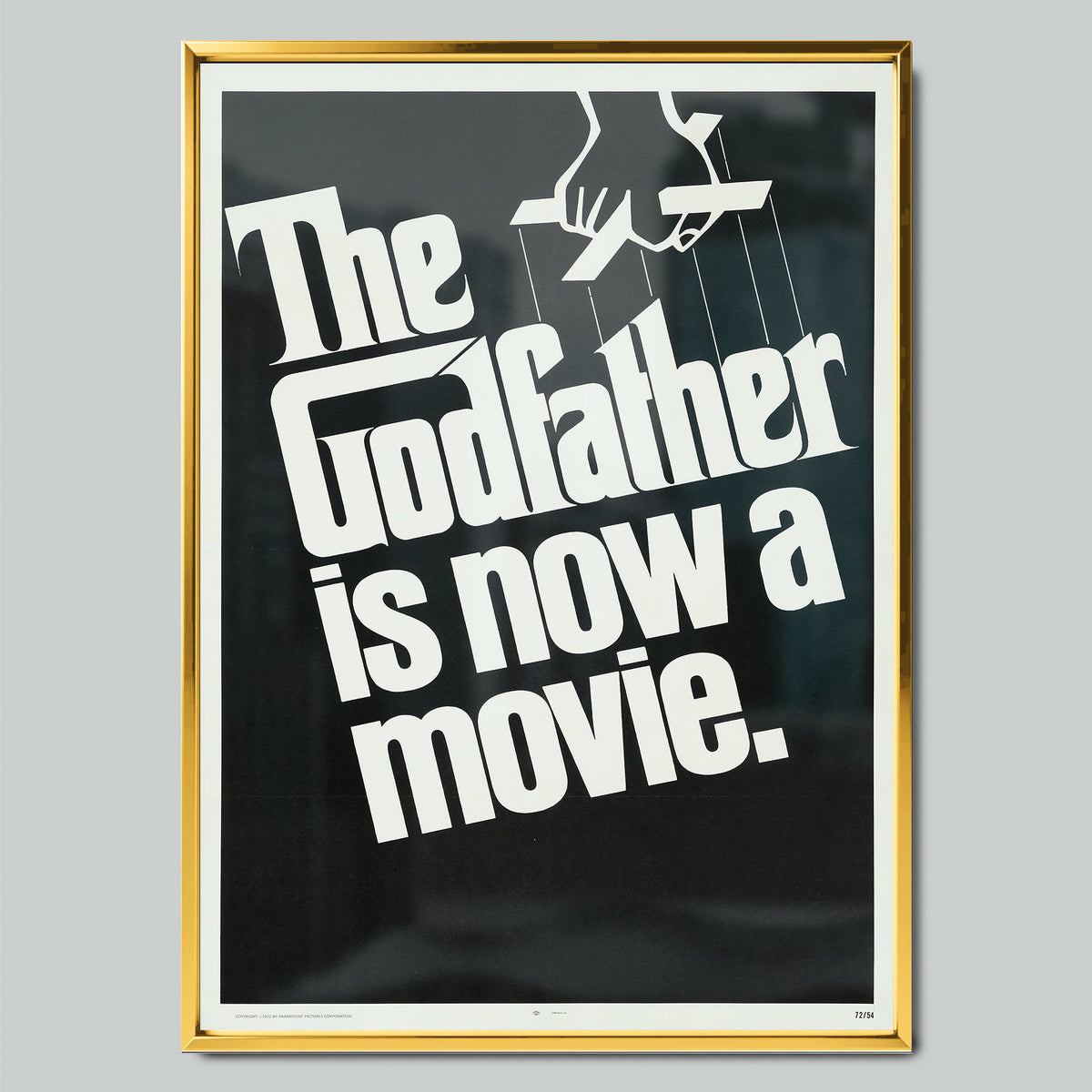 The Godfather филмов постер със златиста рамка