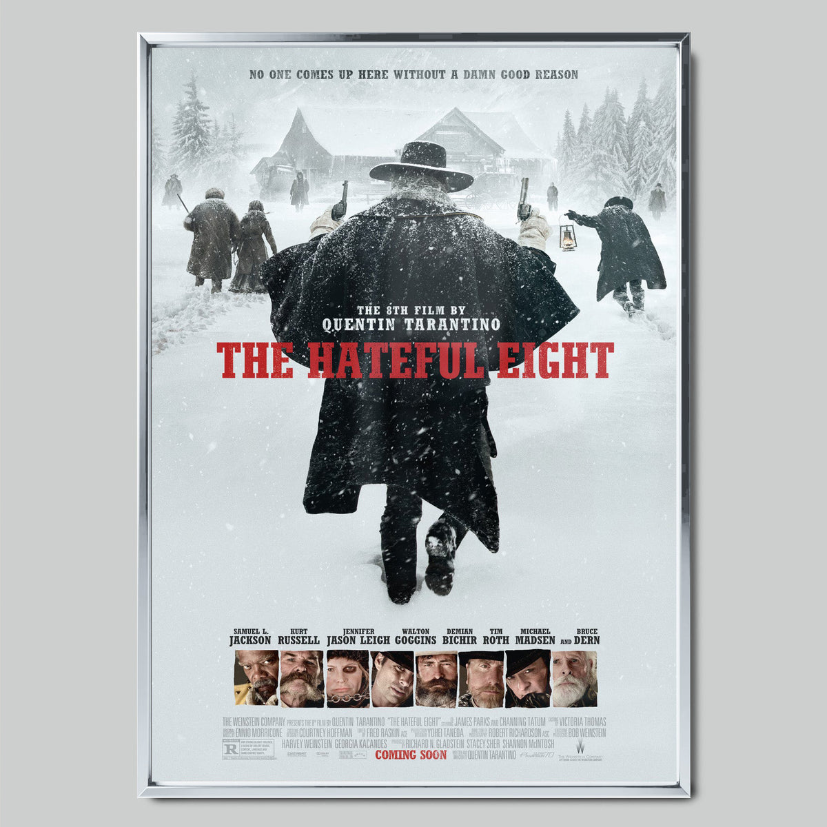 The Hateful Eight филмов постер със сребриста рамка